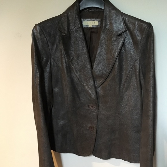 Sorbe’ Leather metallic jacket - Picture 2 of 8